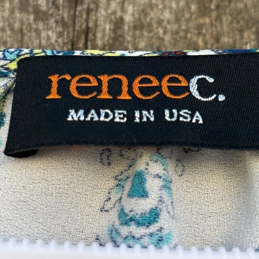 Renee C Paisley Multicolor Bohemian Top XL Blue - Image 5