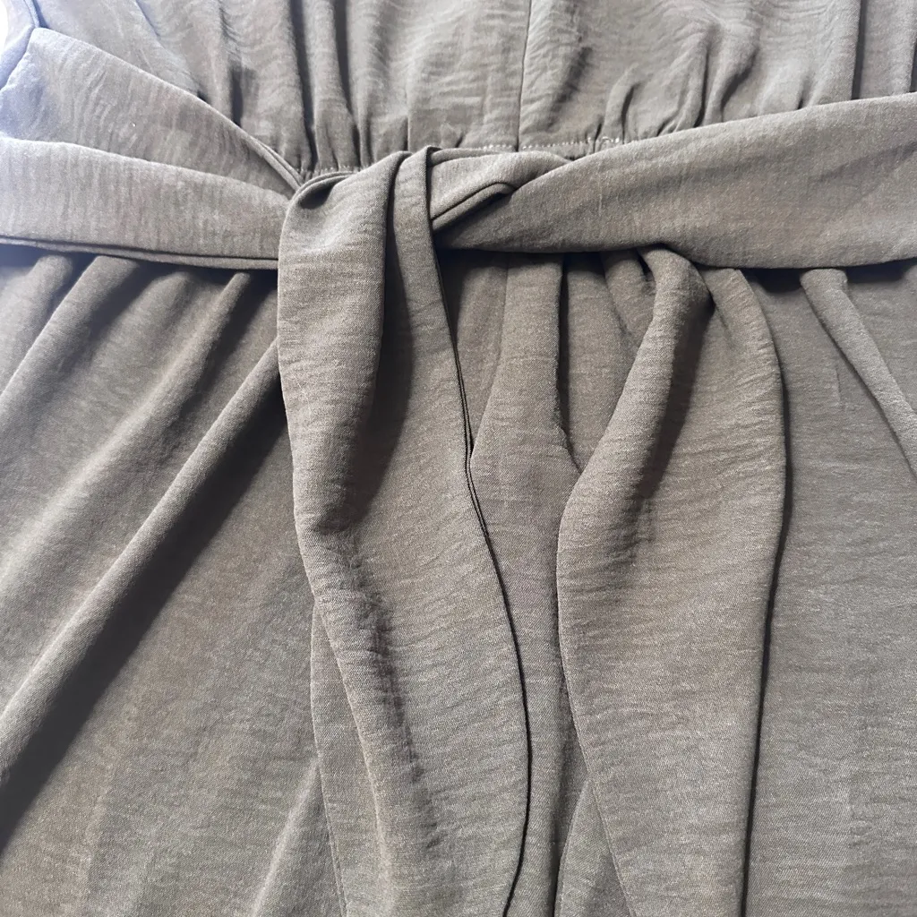 PrettyGarden Wide Leg Jumpsuit Casual V-Neck  Belted Long pants romper XL - Image 7