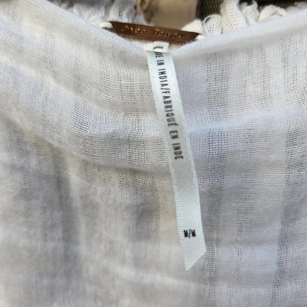 Free People Costa Brava Mini Tunic Dress White M - Image 8