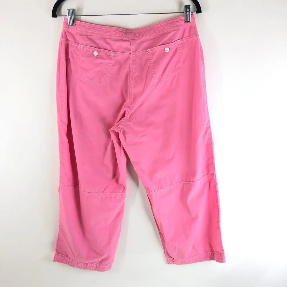 J Jill Womens Crop Pants Lightweight Cotton Pink Size 10P - Image 2