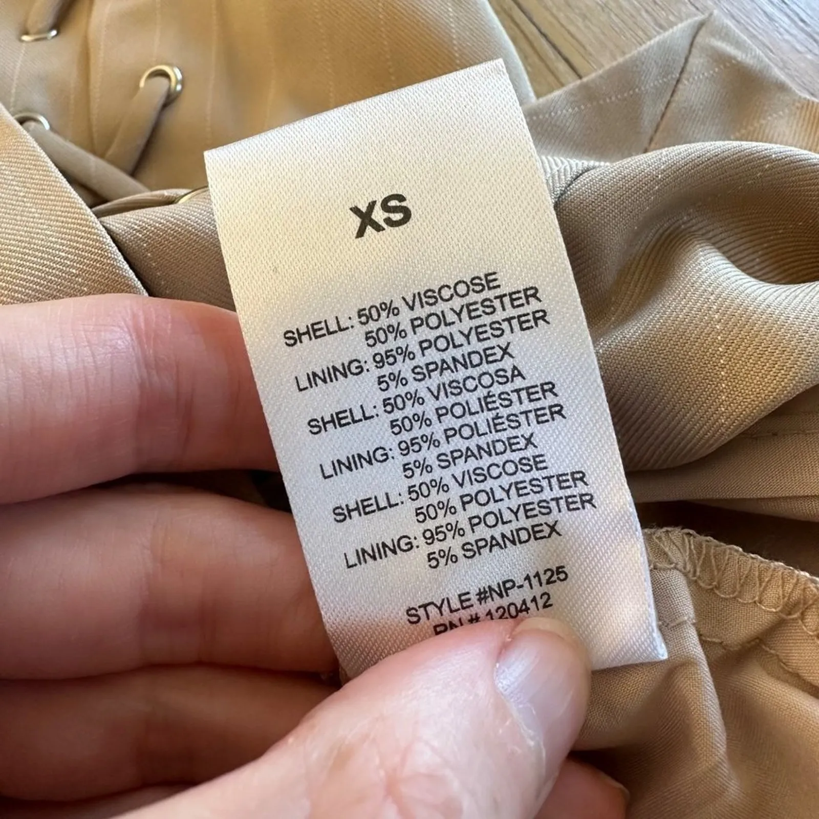 NIA Maya Corset and Brea Skort Set in Dune Beige with Criss Cross Tan Size XS - Image 7