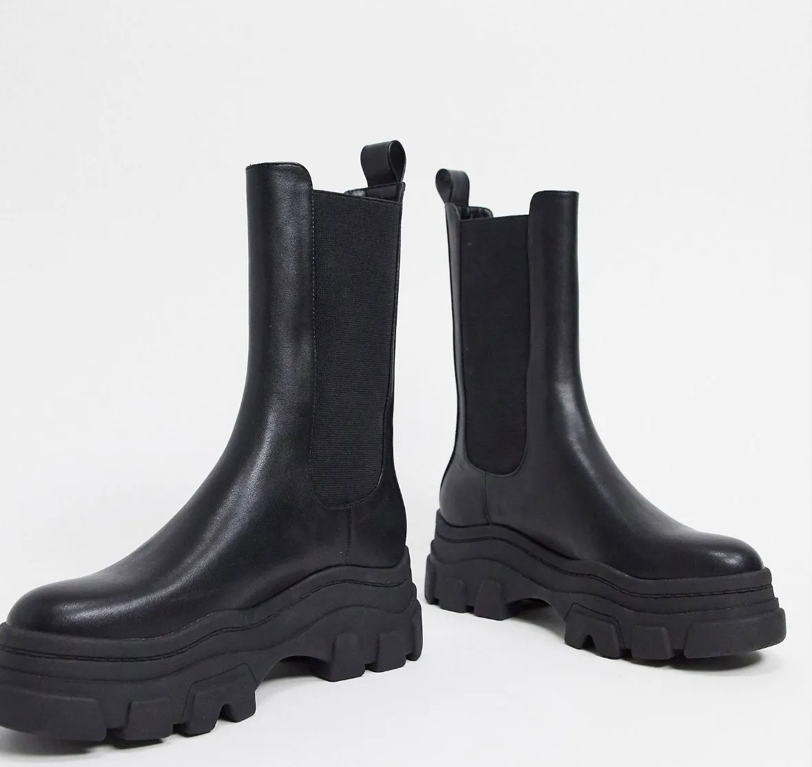 Bershka Black Chunky Combat Boots - Image 2