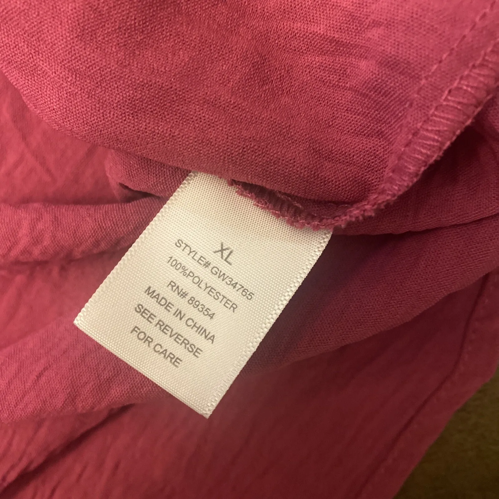 Madison & Hudson Womens XL‎ Purple Oversized Button Pocket Blouse Lagom Artsy Pink - Image 6