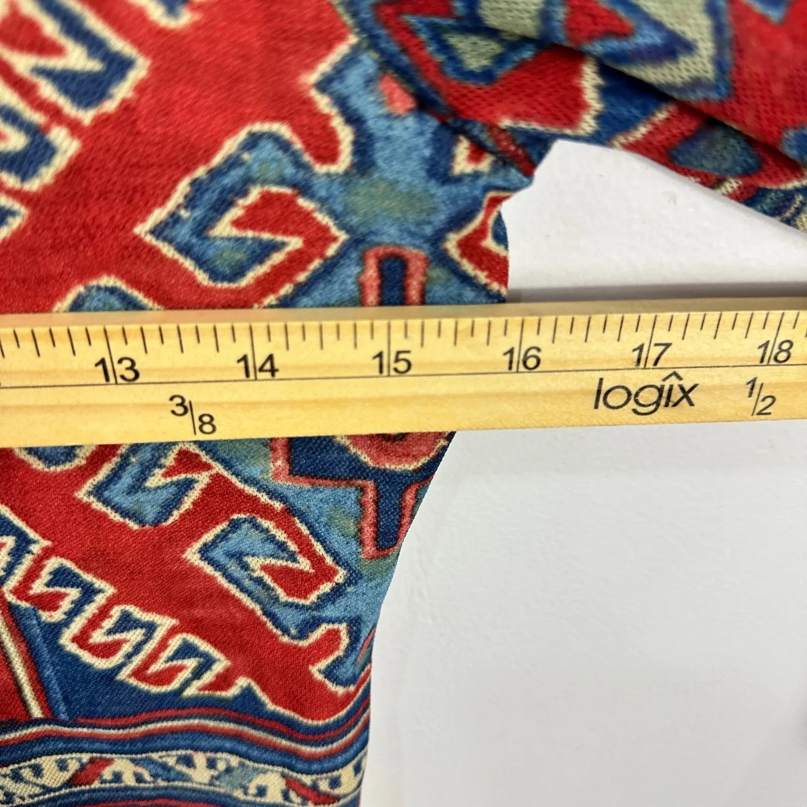 Chaps Top M Multicolor Boho Western Aztec Print 70s Retro Cottagecore Indie - Image 7