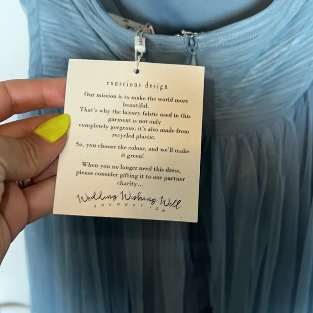 NWT Anaya With Love Petite Tulle Bandeau Maxi Dress - Soft Blue - Image 8