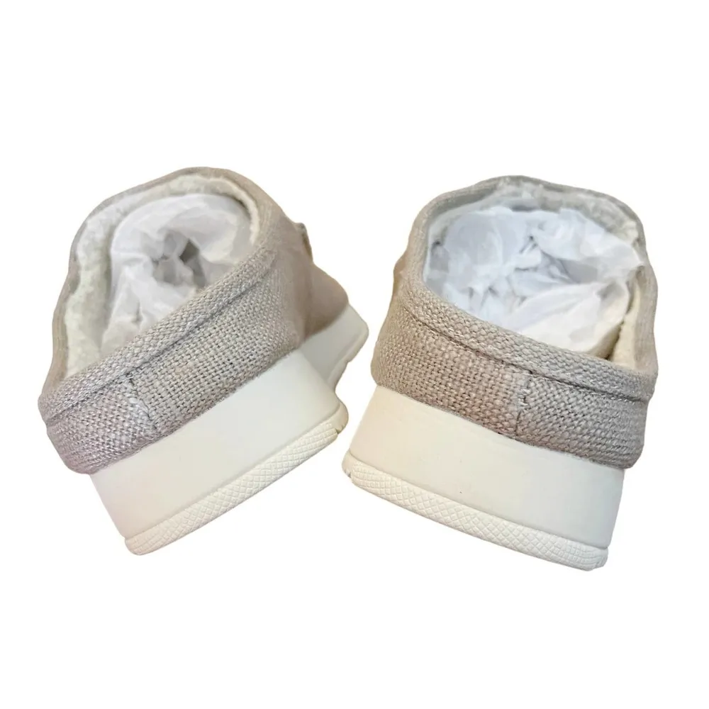 SPERRY Taupe Moc-Sider Mule Hemp Clogs Faux Fur Lining Slip On Comfort 9.5 NWT - Image 11