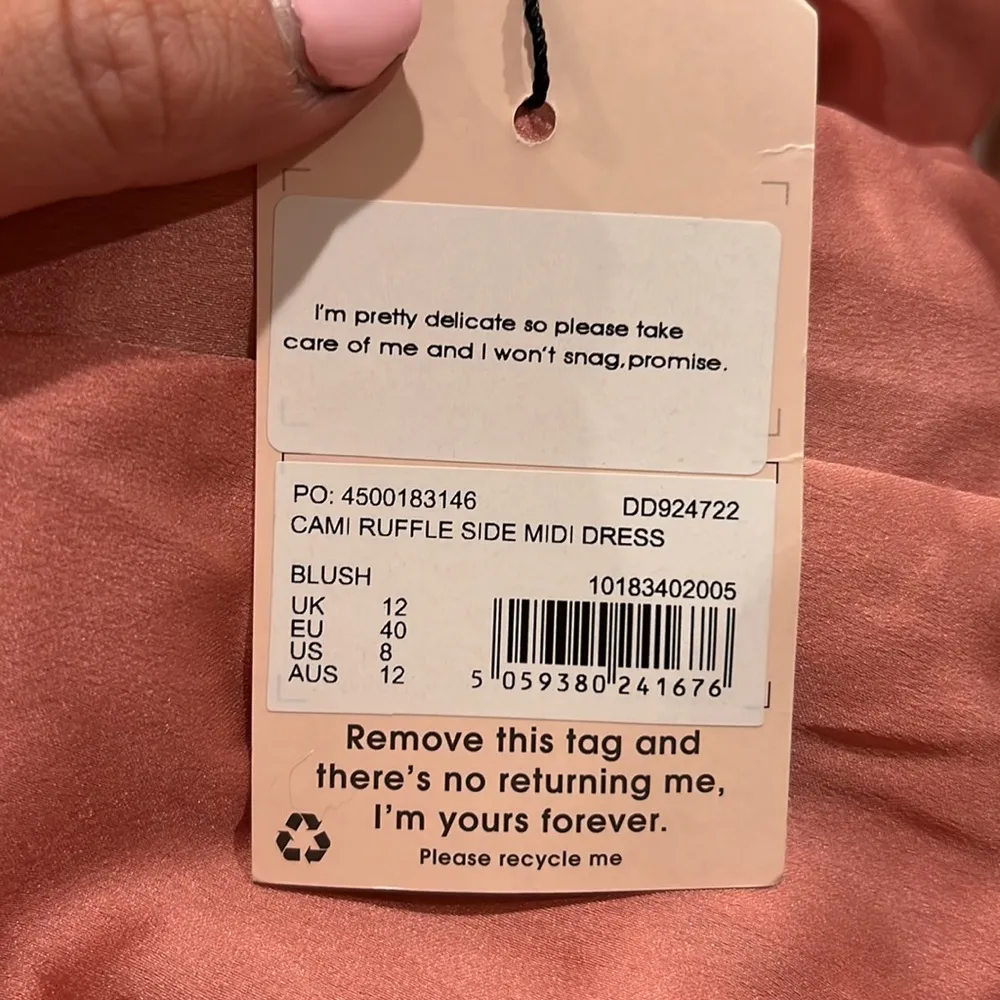 NWT Misguided Cami Ruffle Side Midi Dress - Image 3