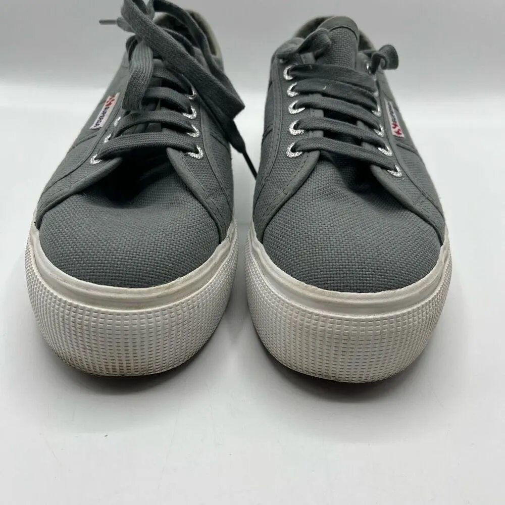 Superga Grey Sage Platform Sneakers Shoes EU 41 Mens Sz 8 Women’s Sz 9.5 - Image 4