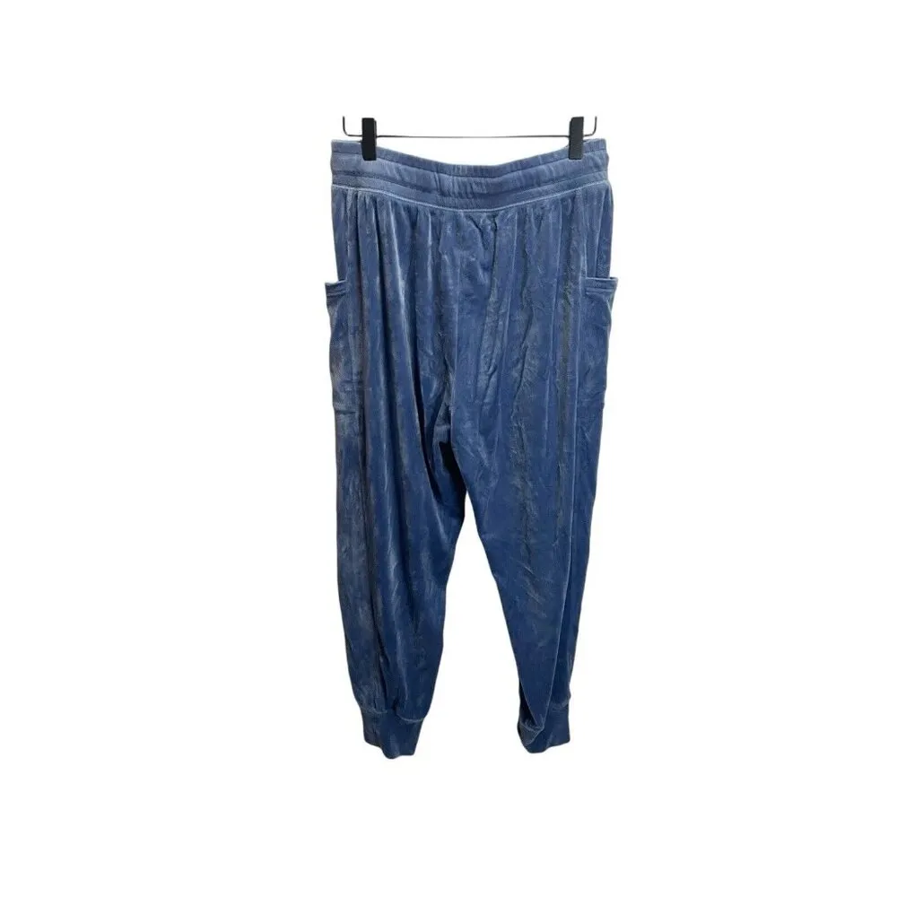 Offline by Aerie Blue Velour Cargo Style Pull on joggers M Casual Loungewear - Image 3