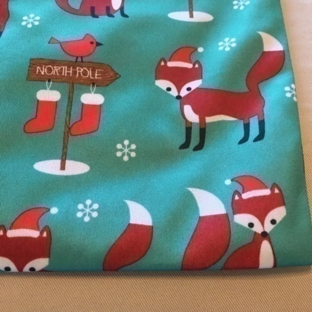 Fox Christmas wet dry double zippered bag - Image 3