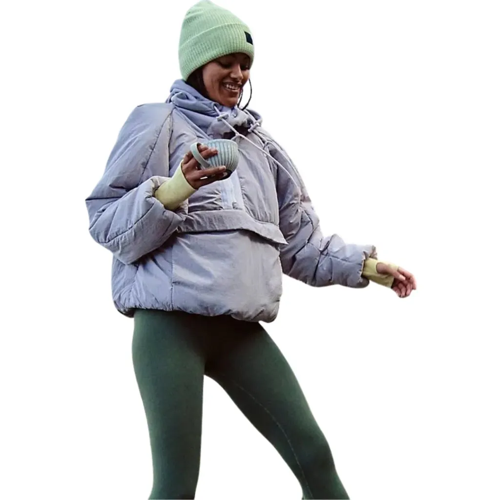 FP Movement Free People In a Pillow Packable Puffer Pullover Medium Oyster NWT Purple - Image 4