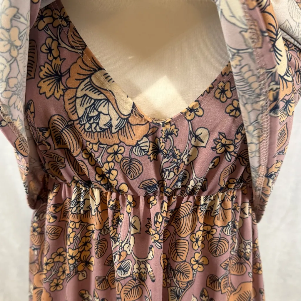 Everly Grey mauve floral nursing maternity dress size small Pink - Image 5