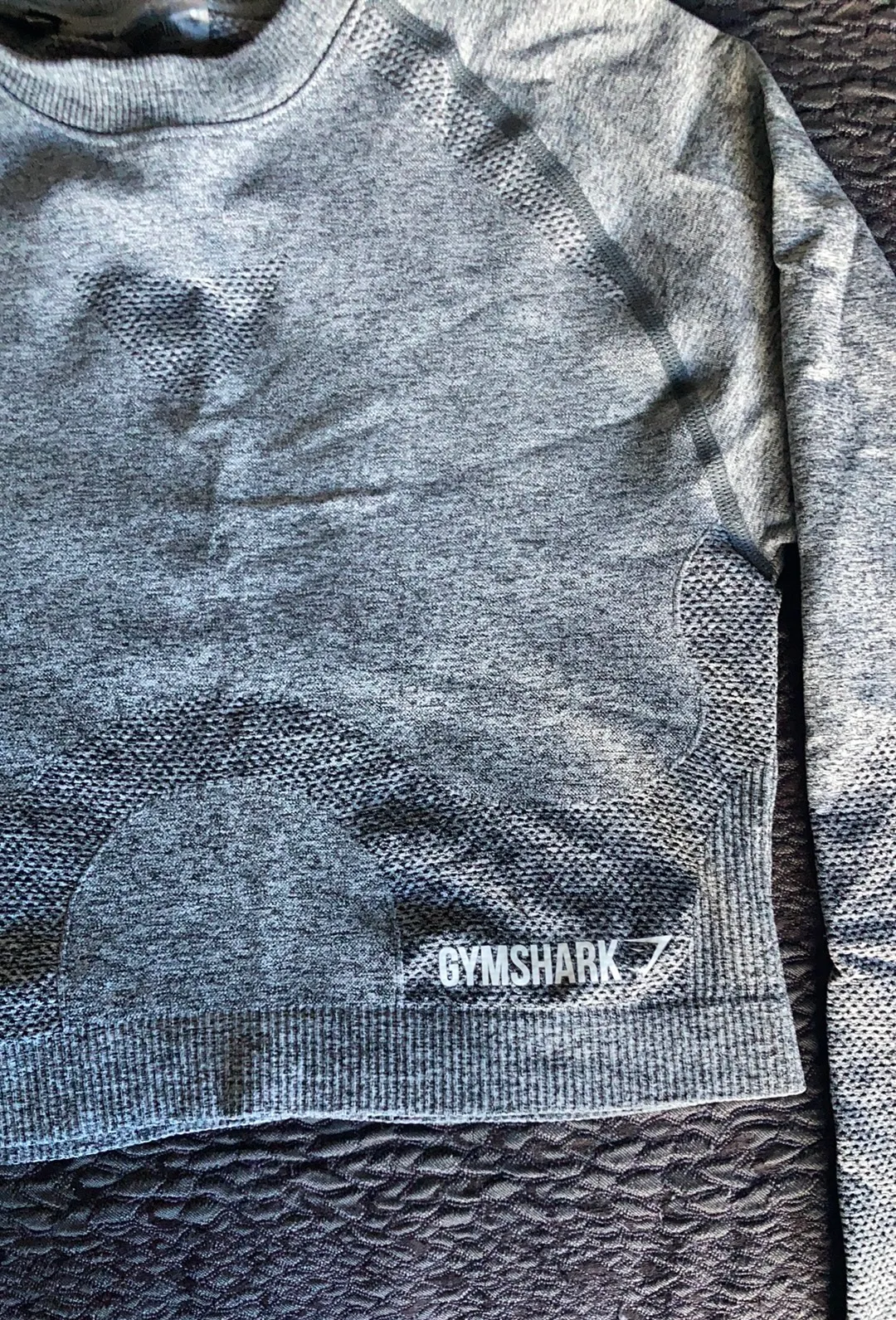 Gymshark Gray  Seamless Crop Top - Image 3