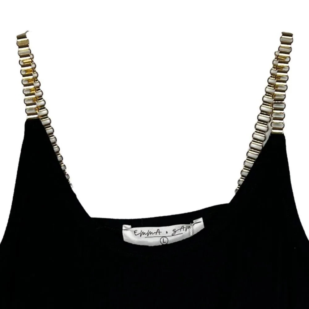 Emma & Sam Black Crop‎ Top nwt - Image 2