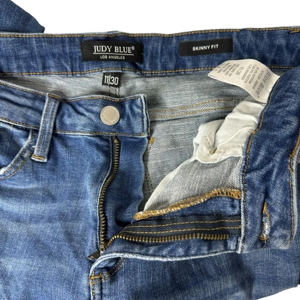Judy Blue High Rise Skinny Jean Denim Medium Wash 11 30 - Image 7