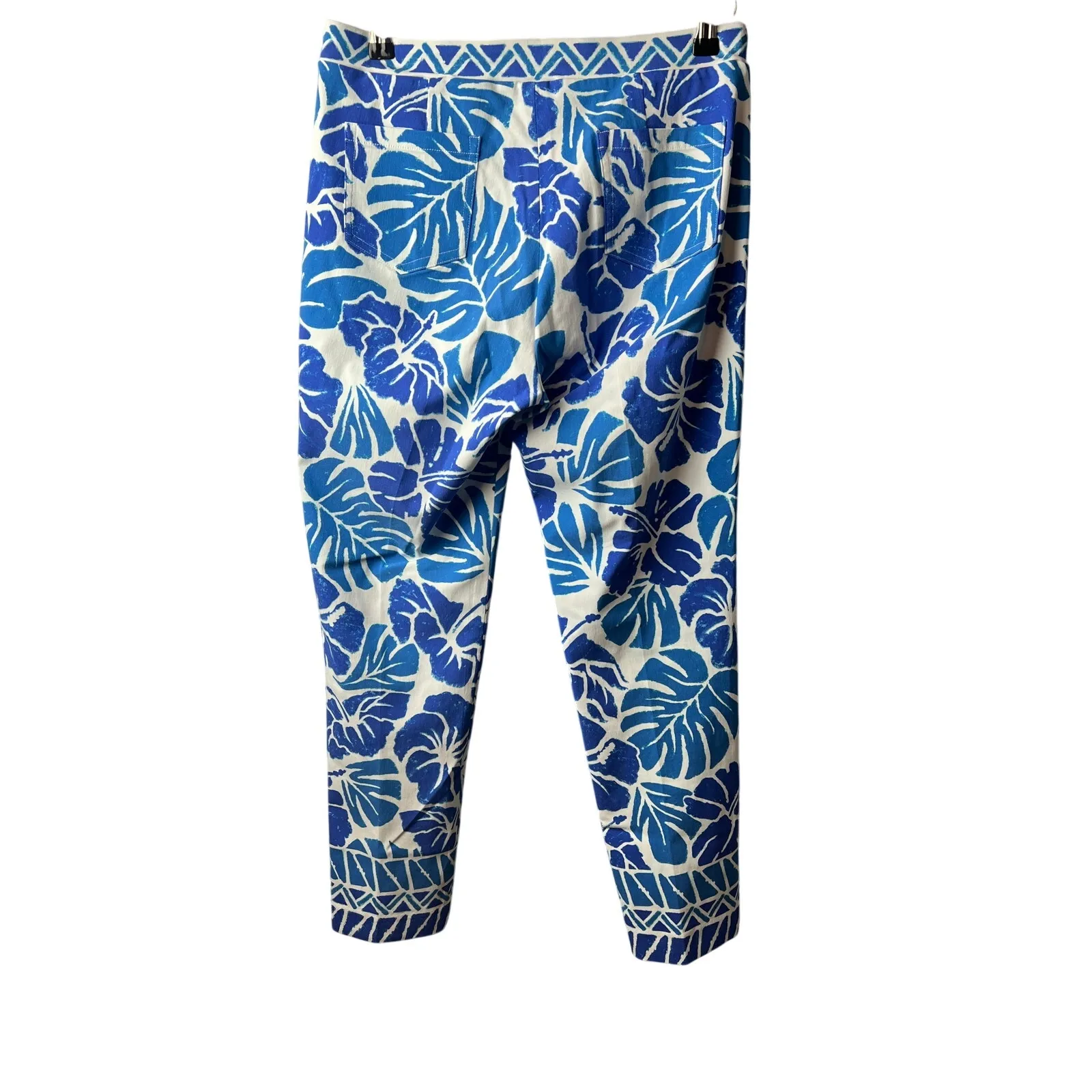 J. McLaughlin Lilo Rosa Hibiscus Border Pants Sz. 10 - Image 4
