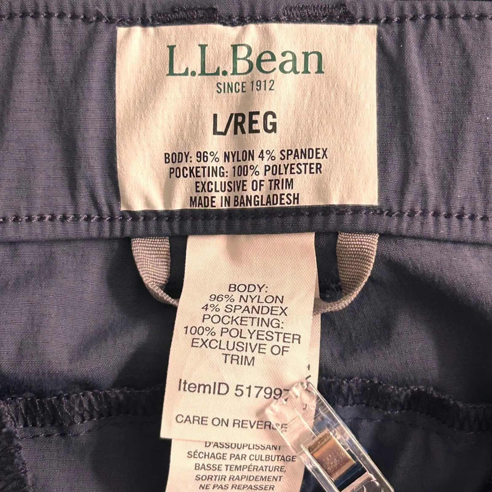 LL Bean Hiking Capris Large Slate Blue - Image 6