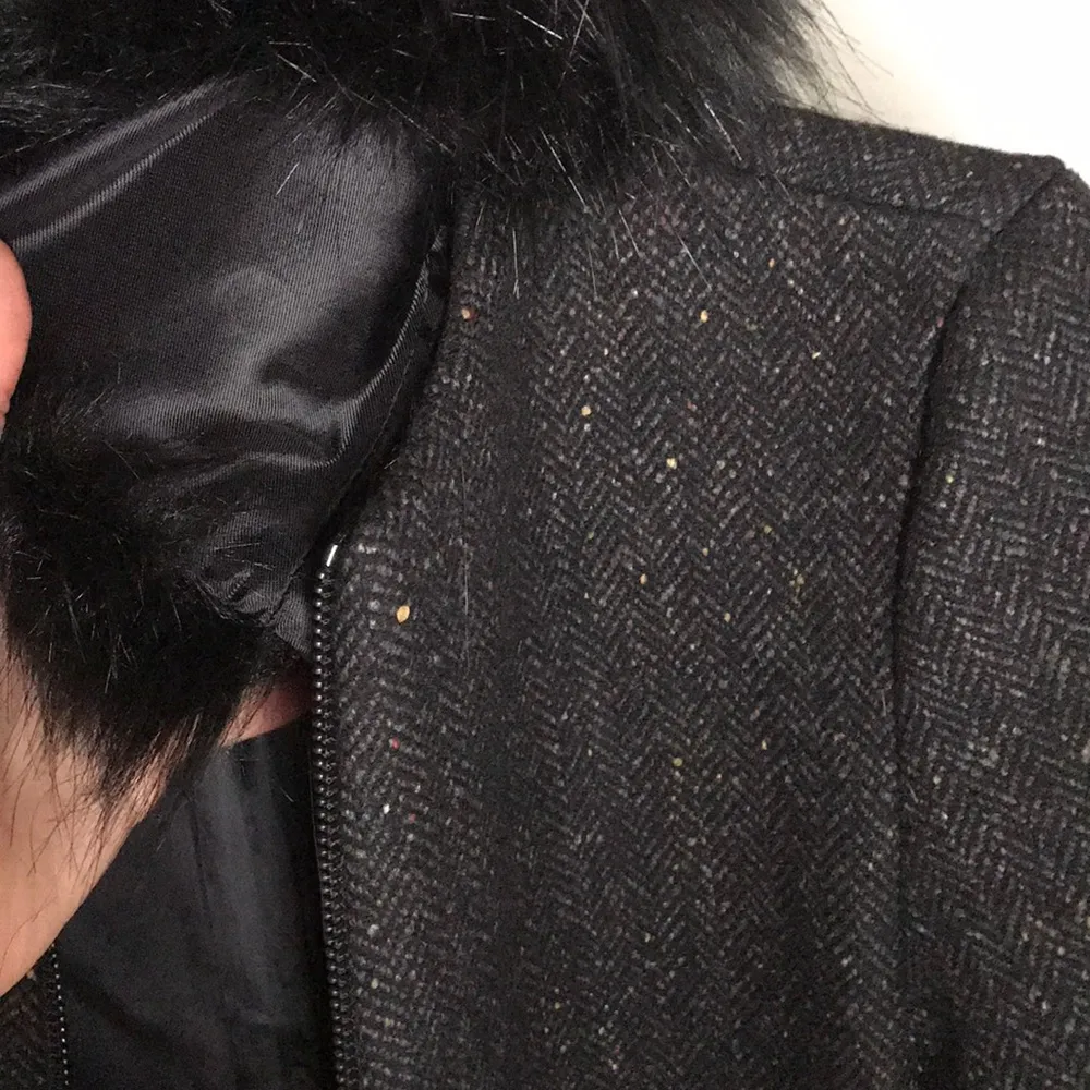 ZARA coat with faux fur collar size S - Image 7
