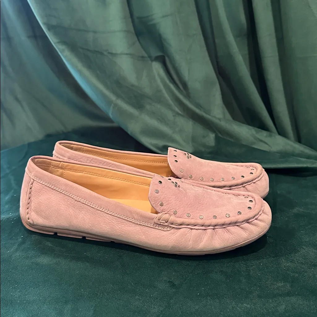 Coach lavender nubuck size 9.5 loafers - Image 2