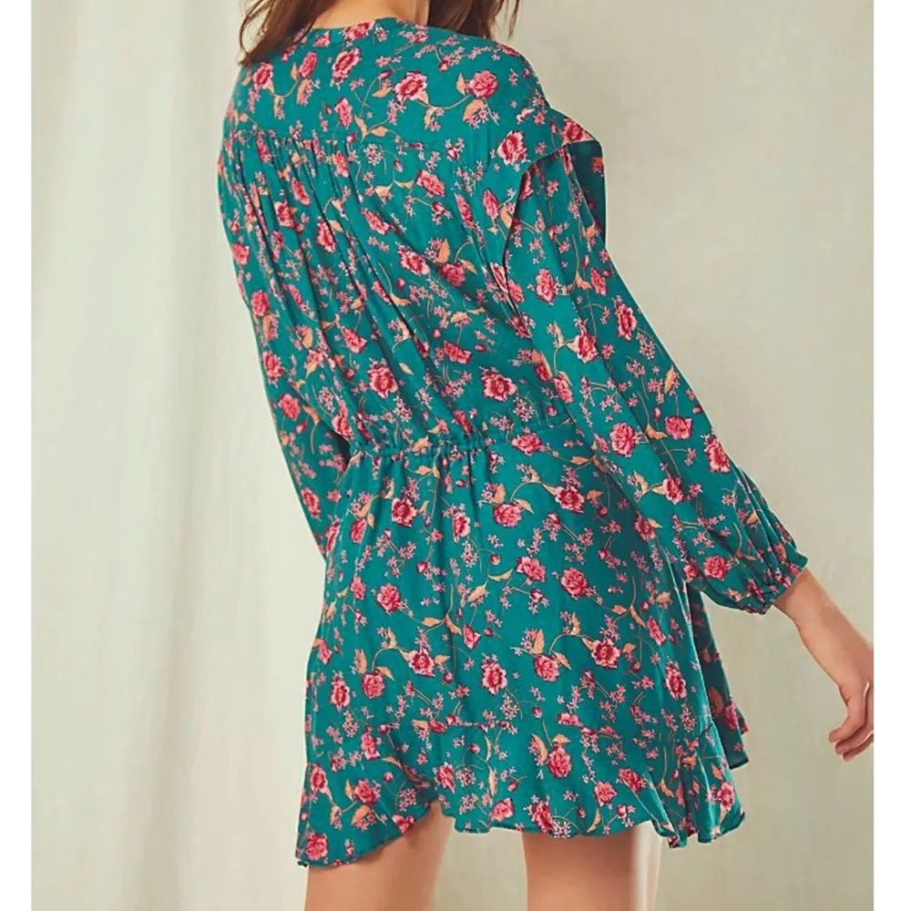 Free People Flower Fields Emerald Combo Dress - Image 4