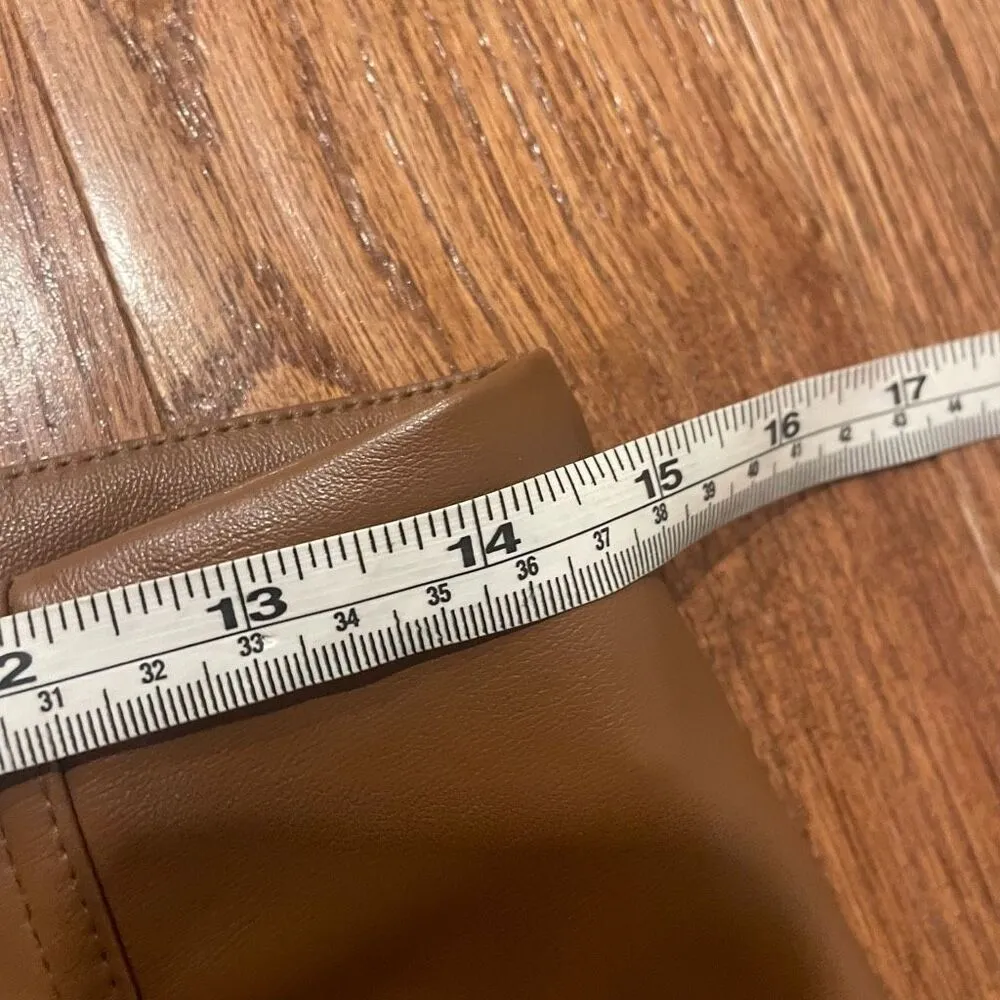 Rachel Zoe brown vegan leather leggings size M - Image 6