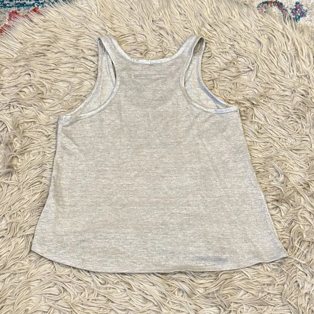 Enza Costa shimmery linen blouse size medium Tan - Image 4