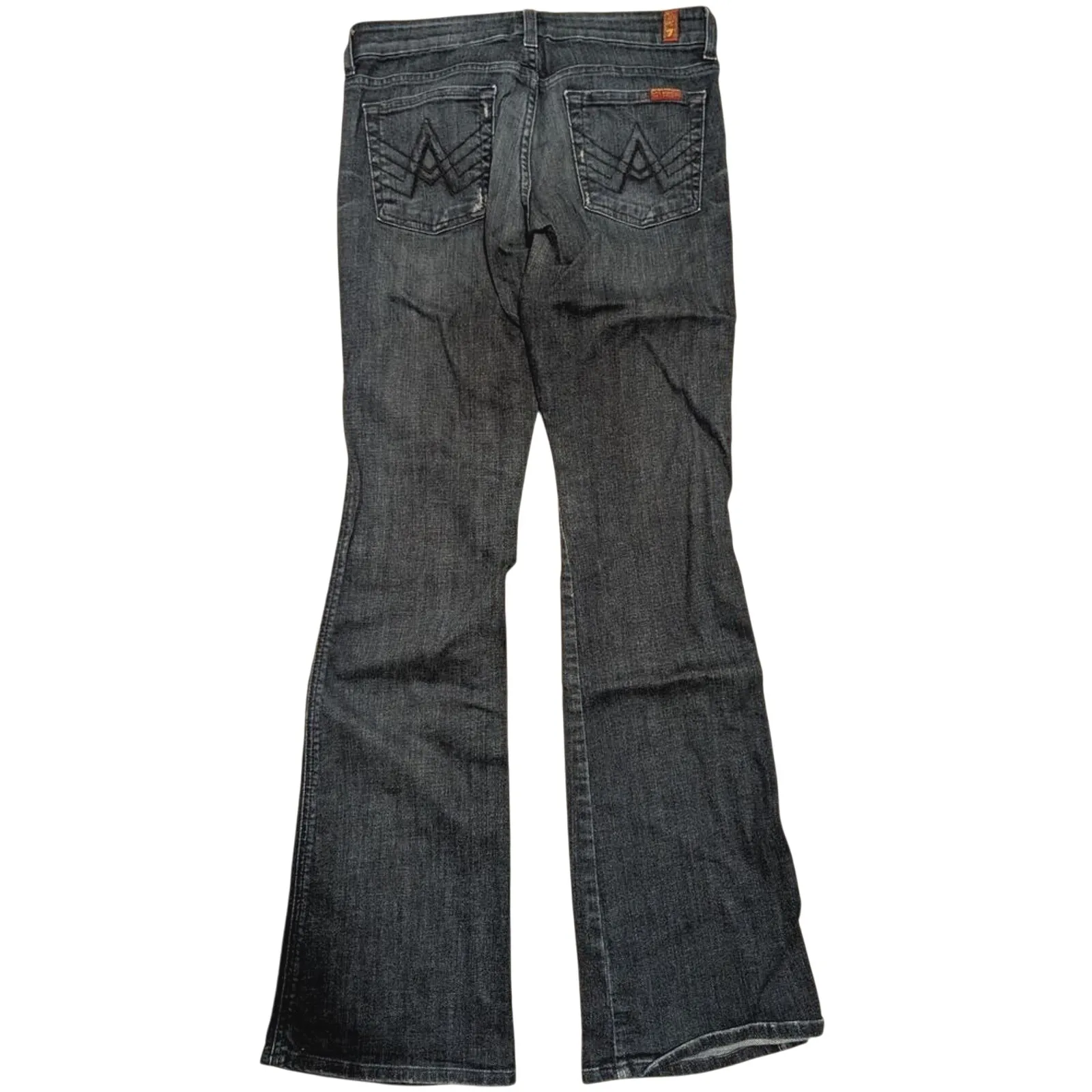 7 For All Mankind A Pocket Jeans Womens 28 Long Dark Wash Denim‎ Boot Flare - Image 2
