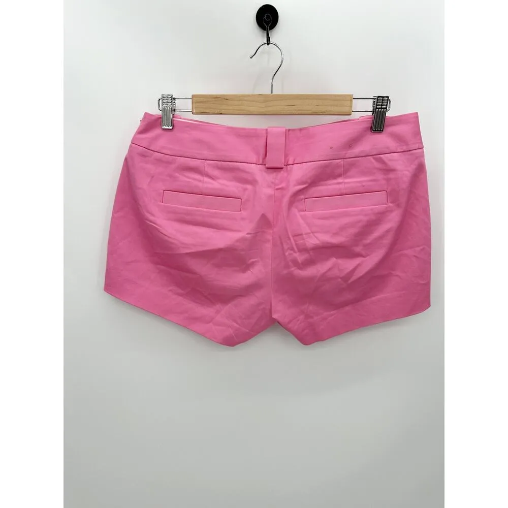 J.Crew Factory Shorts Women 6 Pink Chino Hidden Side Zip Cotton Blend - Image 2