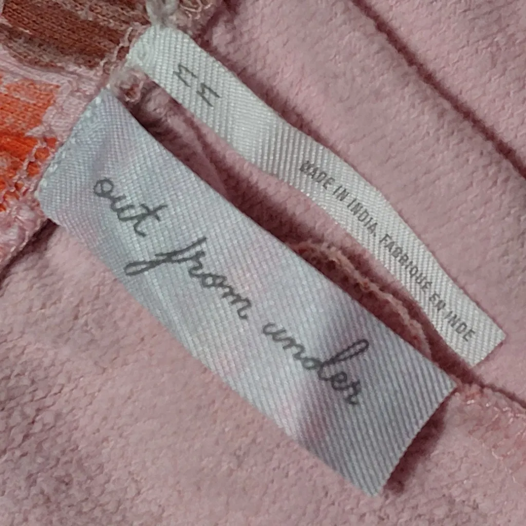 Out From Under Urban Outfitters Women's XS Pink Floral Mid Rise Sweatshorts Brown - Image 4