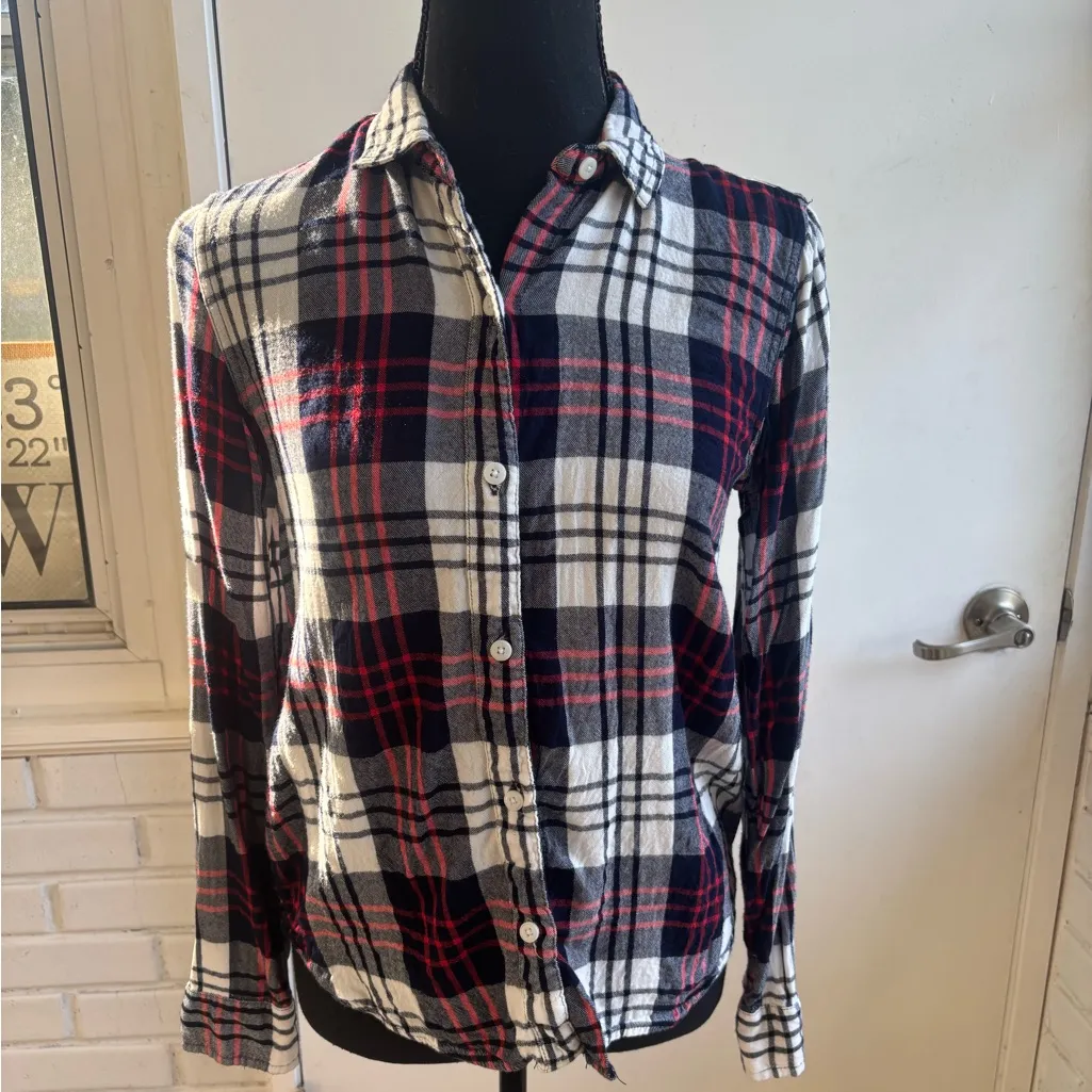 Marine Layer Anita Plaid Small Button Down grunge 90’s preppy lumberjack western - Image 2