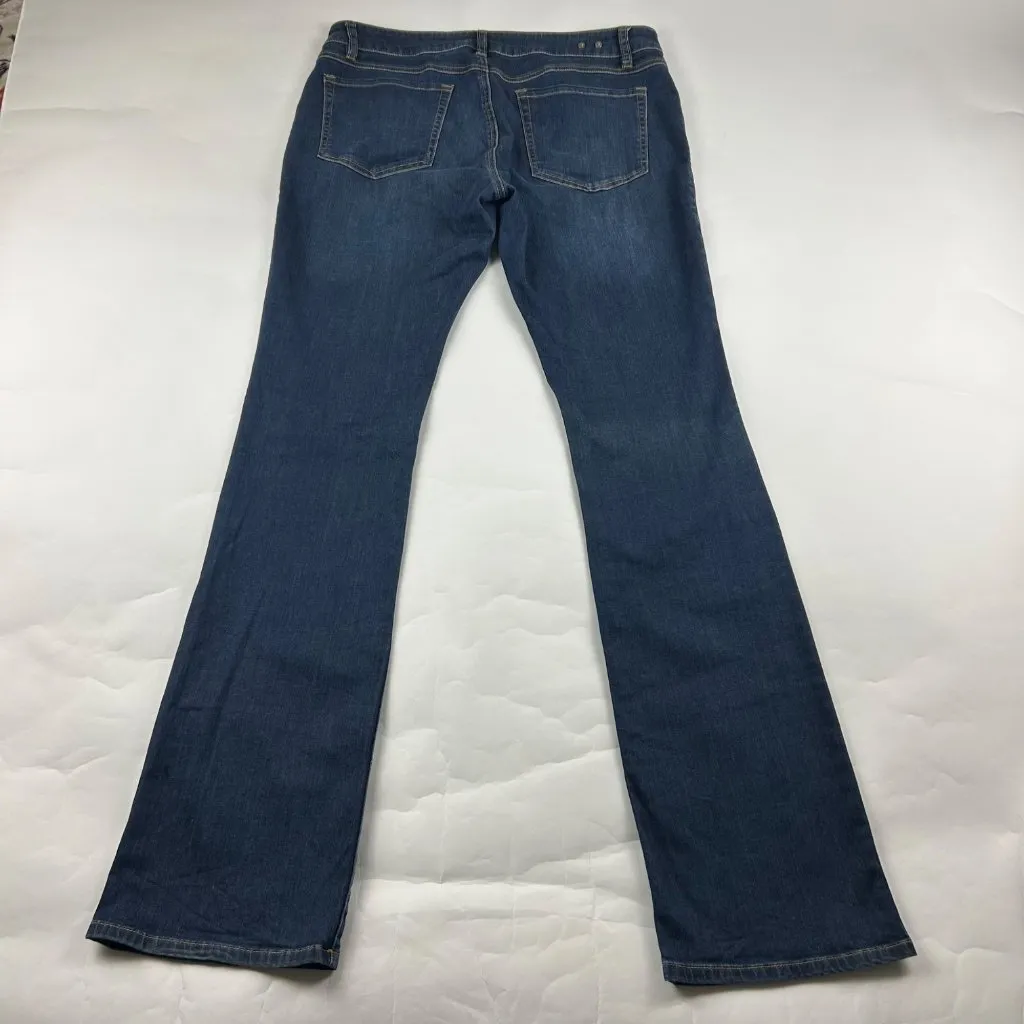 LONG CAbi Dark Wash Stretch Denim Bootcut Jeans 12 - Image 5
