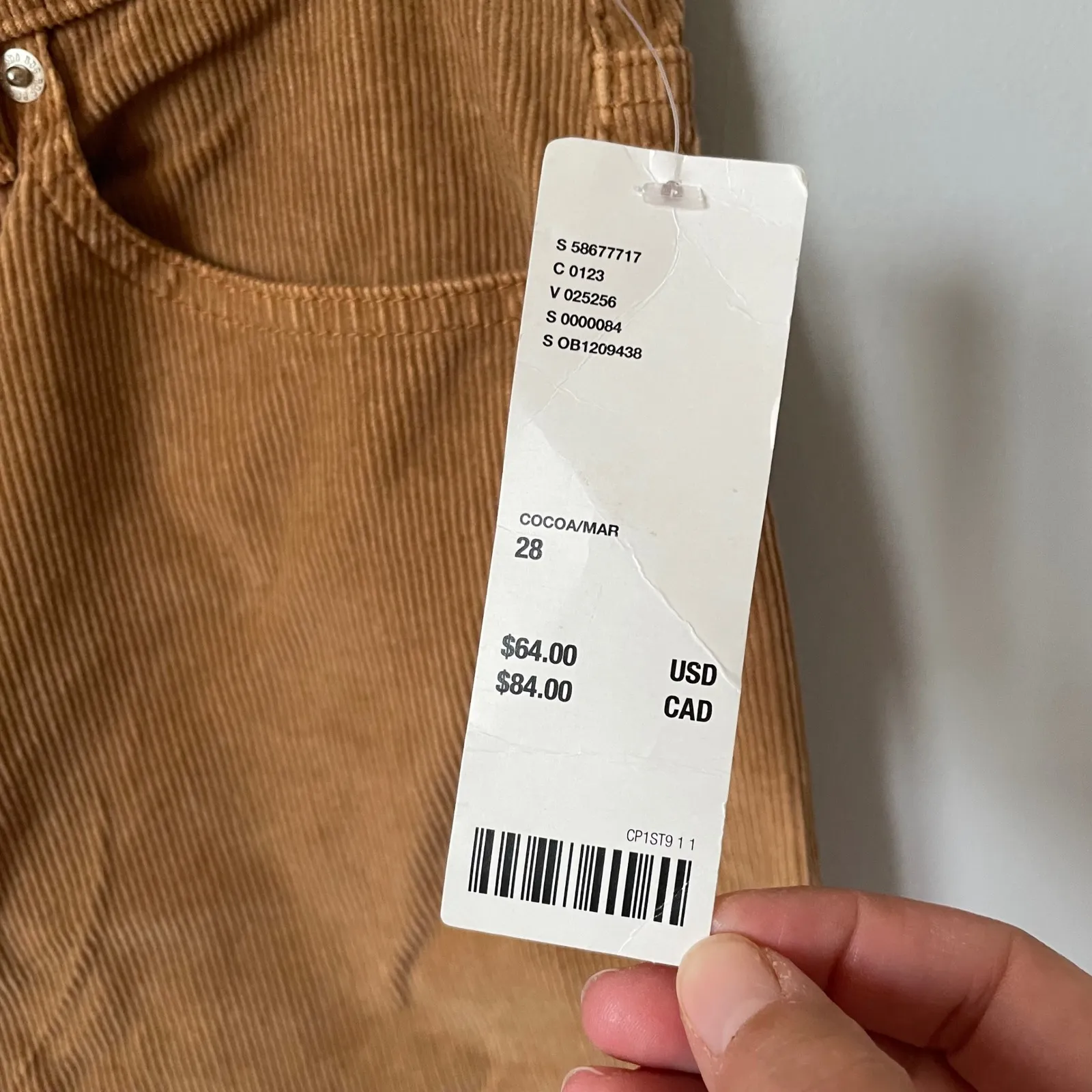 BDG Urban Outfitters Corduroy Carpenter Pants Brown Slim Straight Fit Size 28 - Image 10