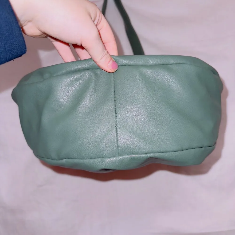 Zara Green Slouchy Medium Size Shoulder Bag Purse - Image 5