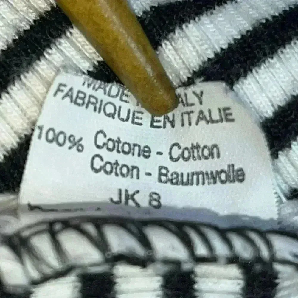 Brandy Melville Black White Cotton Stripped Ribbed Bodycon Mini T-Shirt Dress OS - Image 6