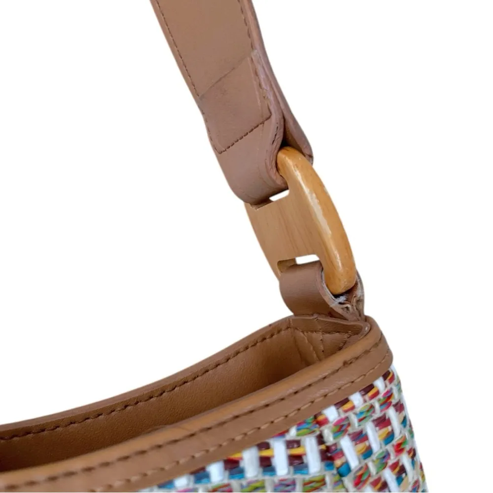 Fossil Woven Textured Multicolor Small Shoulder Bag - Image 8