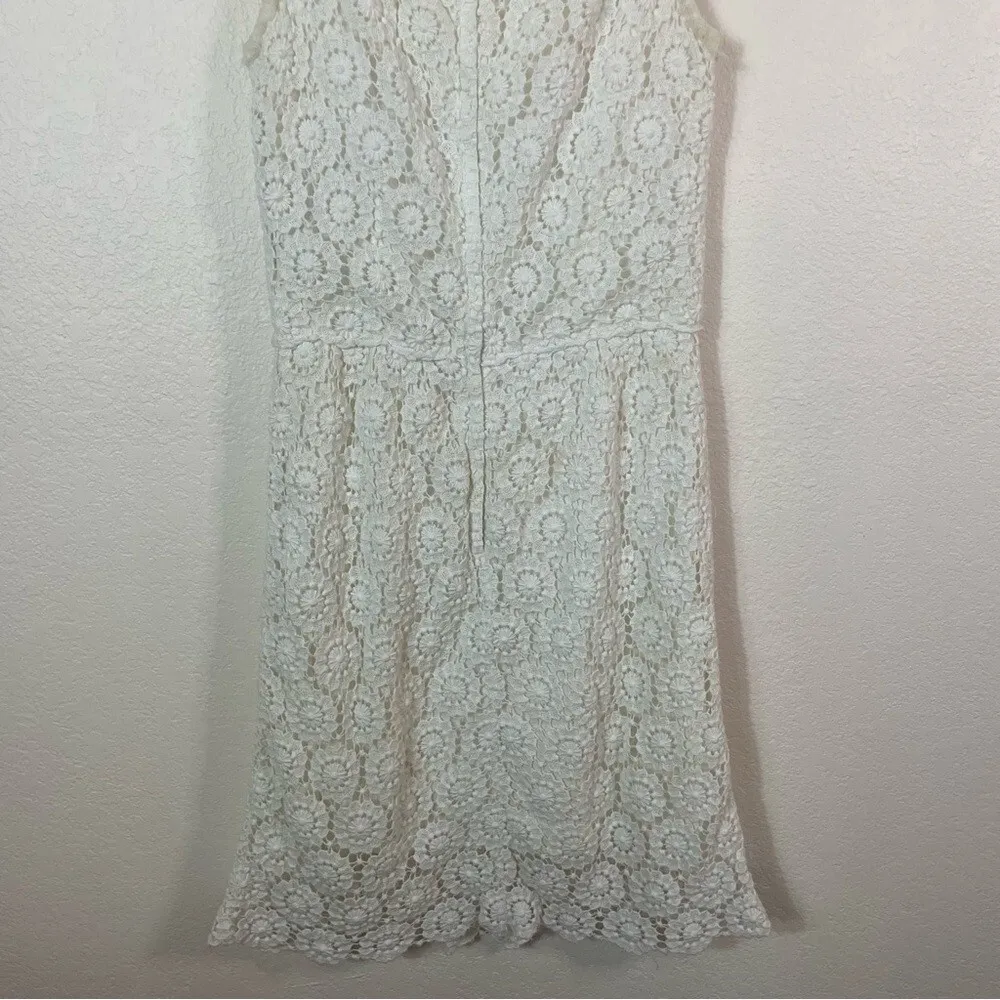 Dolce & Gabbana Macrame Lace Dress Ivory White size 42 Cotton Blend - Image 10