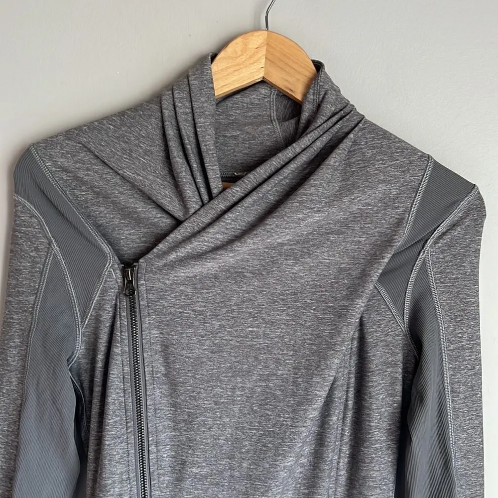 Lululemon Heather Gray Bhakti Double Zipper Yoga Jacket - Image 6