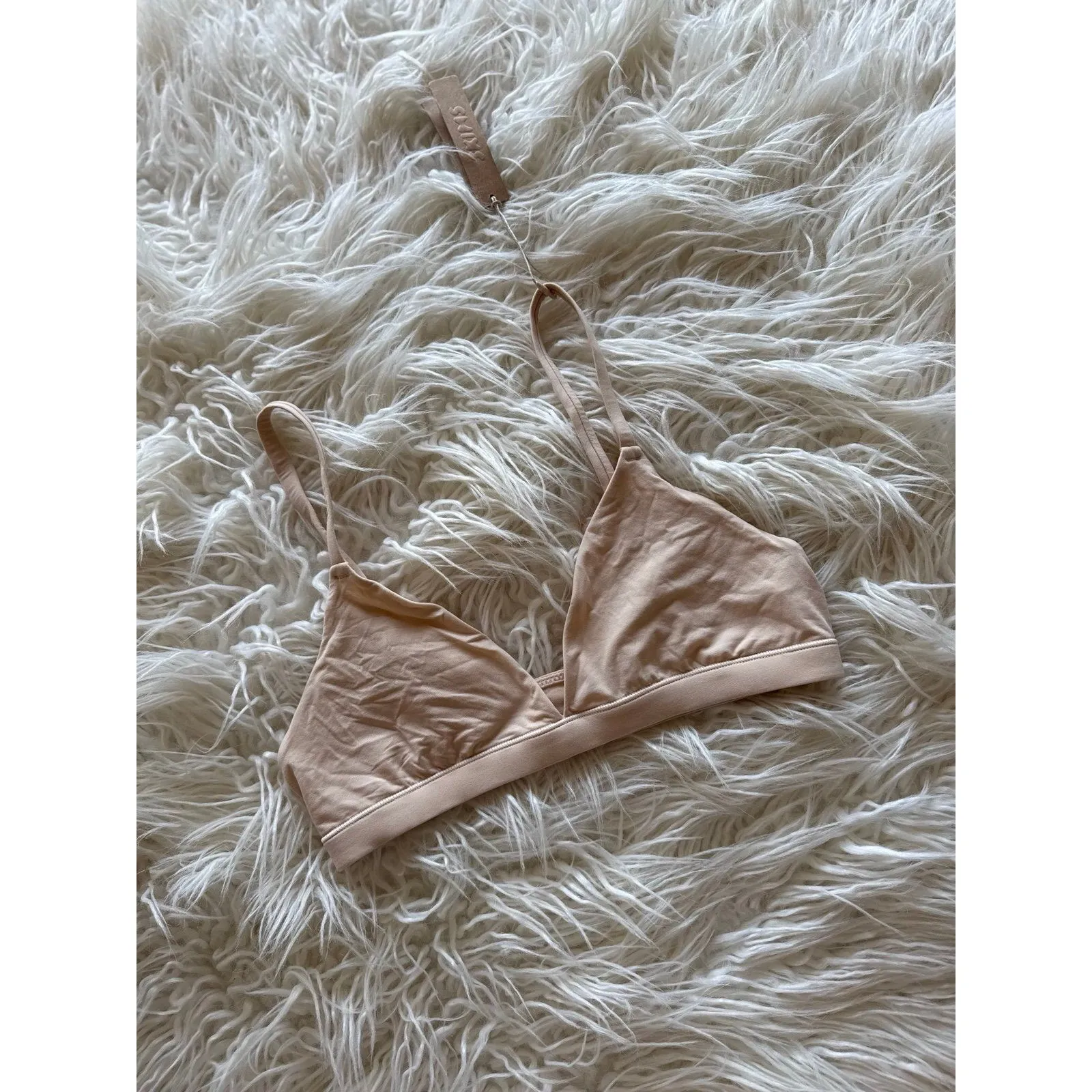 Skims Fits Everybody Triangle Bralette Sand Size Small - Image 5