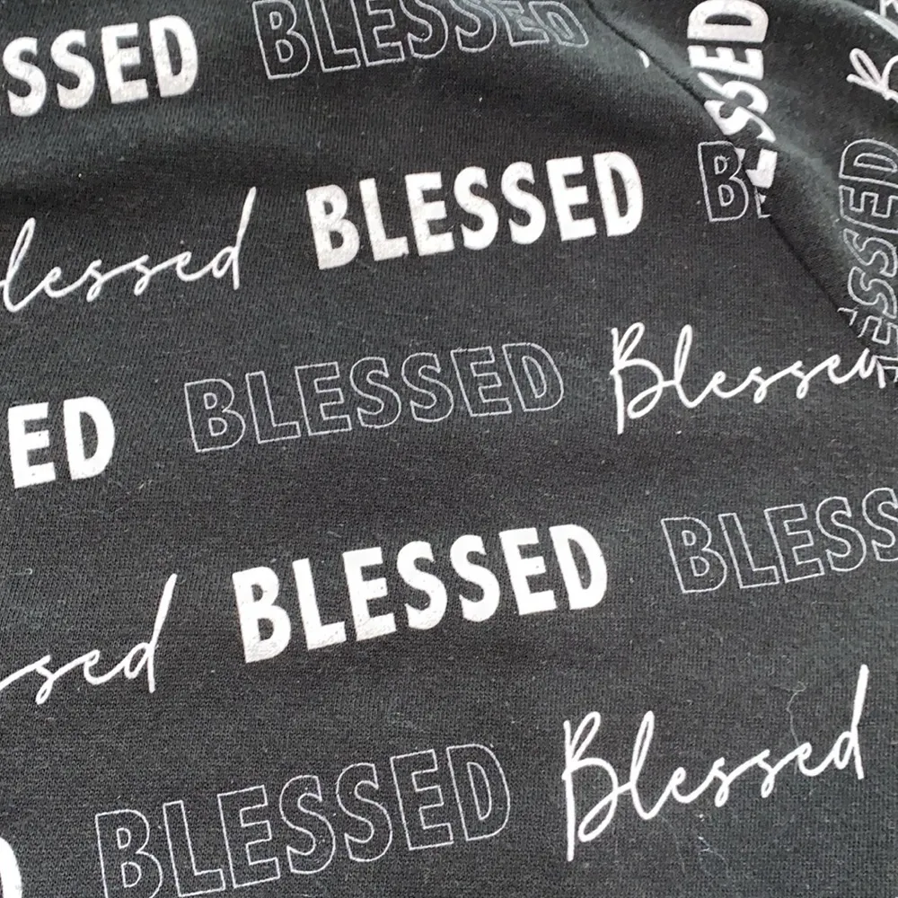 Rebellious One Blessed print sweatshirt size medium - Image 5