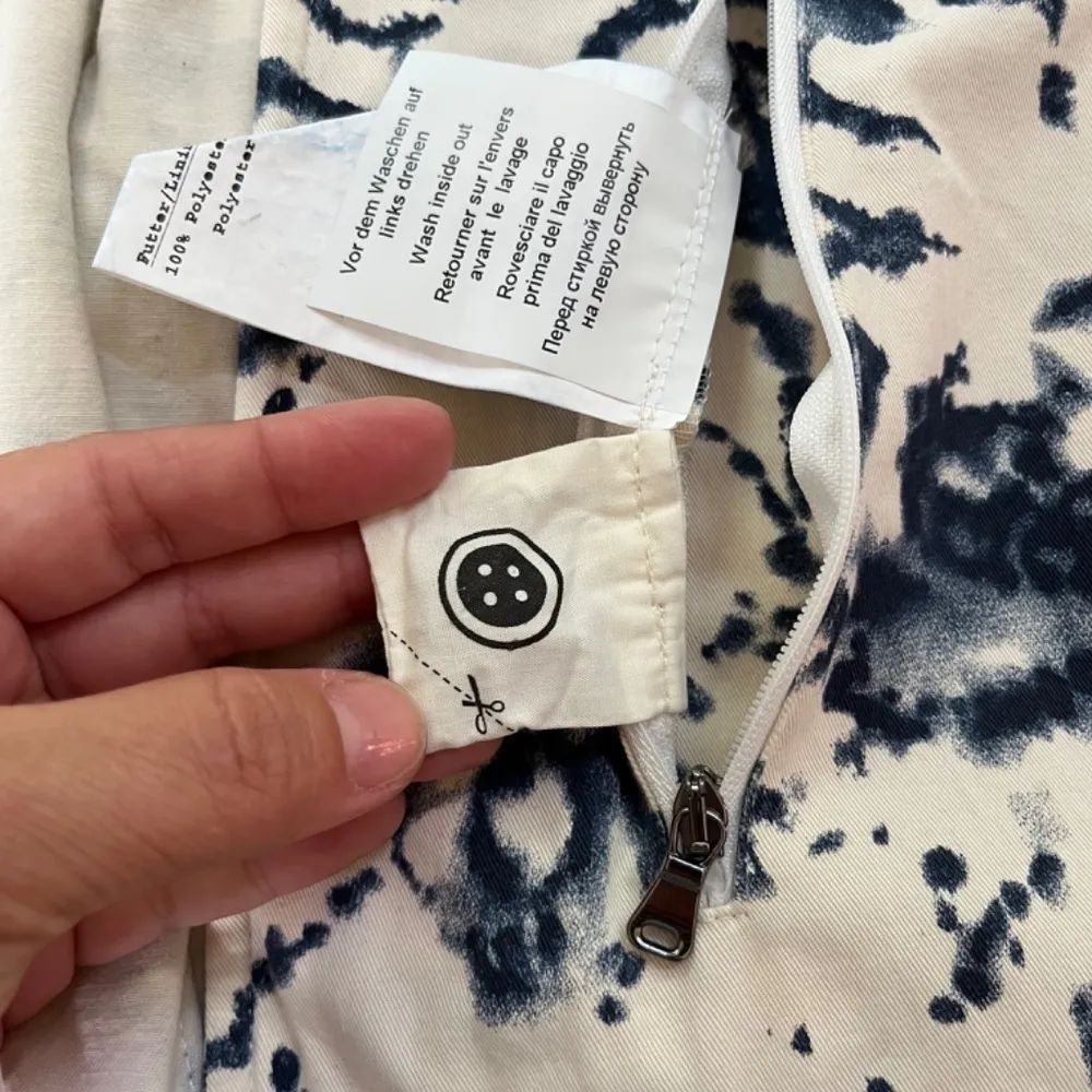 Bugatti Boho Chic Italian Crop Denim Bomber Jacket Navy Pockets Cotton, Size M White Size M - Image 13