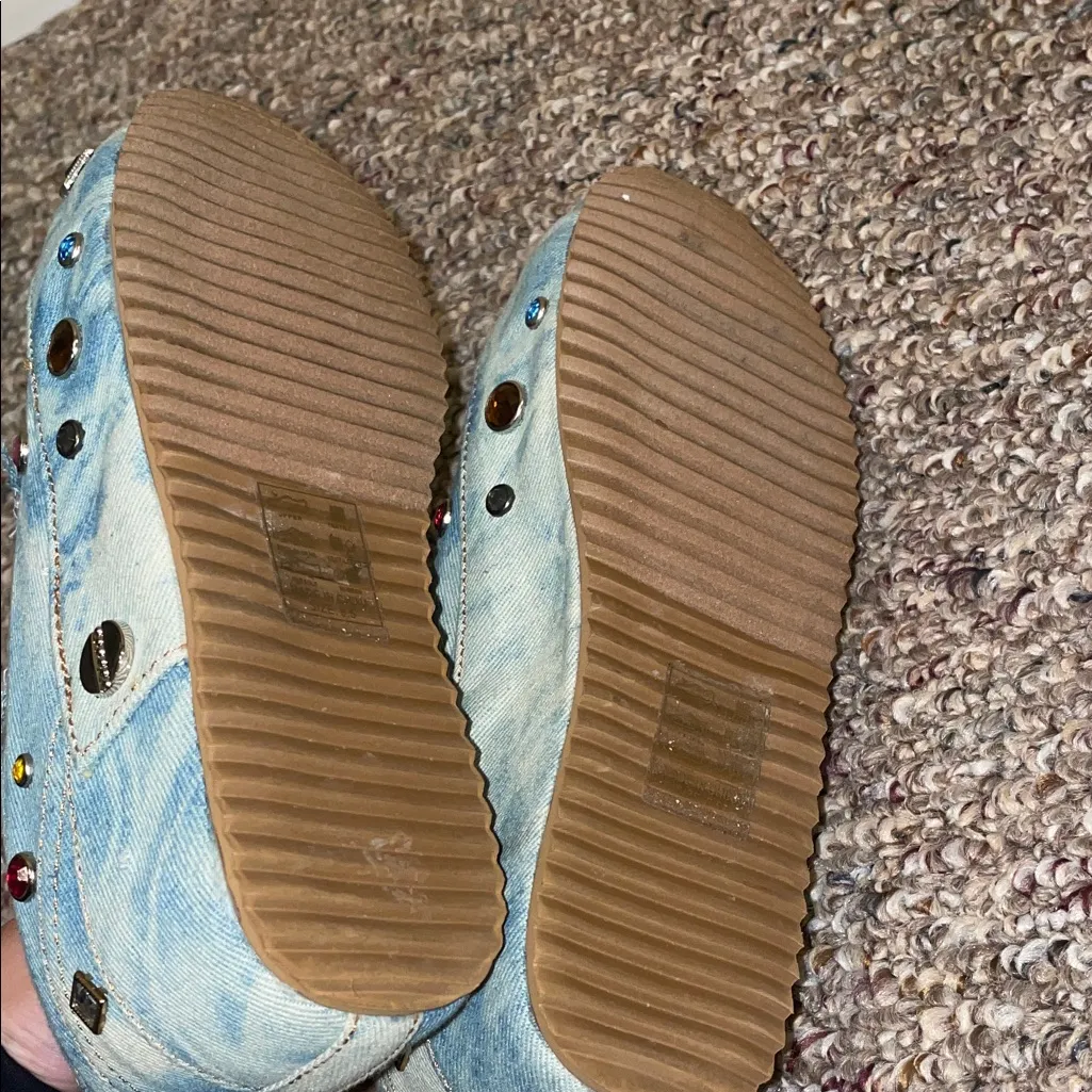 Womens Like New Azalea Wang Mai Denim Sneakers Blue Size 6 - Image 7