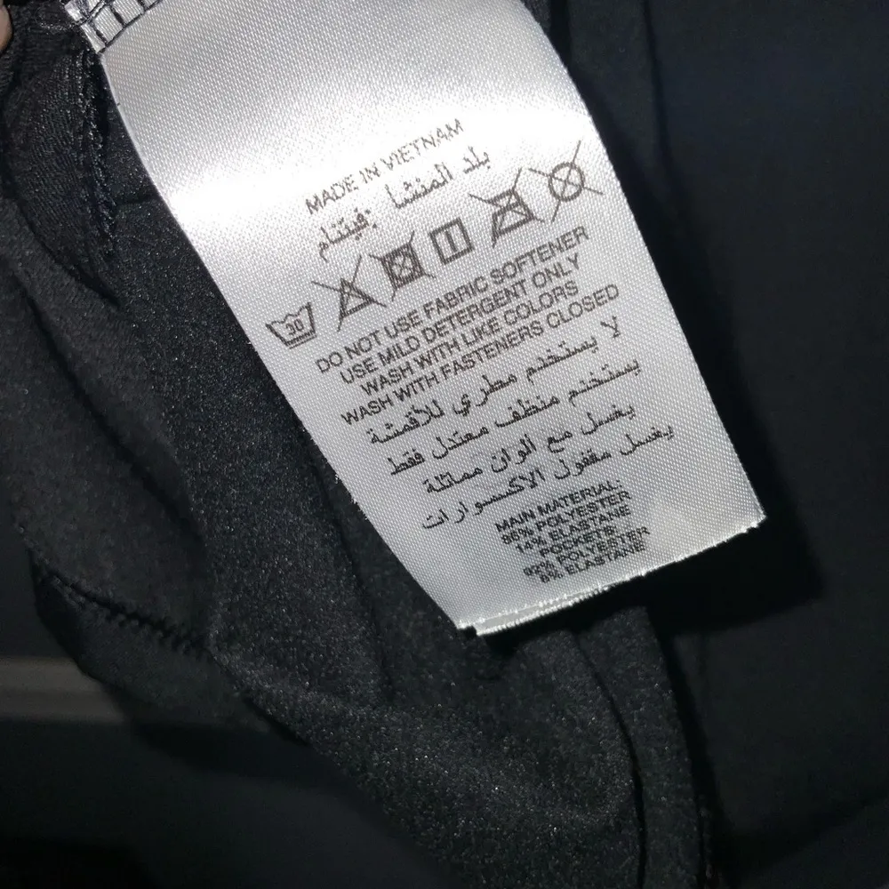 Reebok Black Zip Up Athletic Sporty Stretch Knit Jacket Zip Side Pockets XL - Image 9