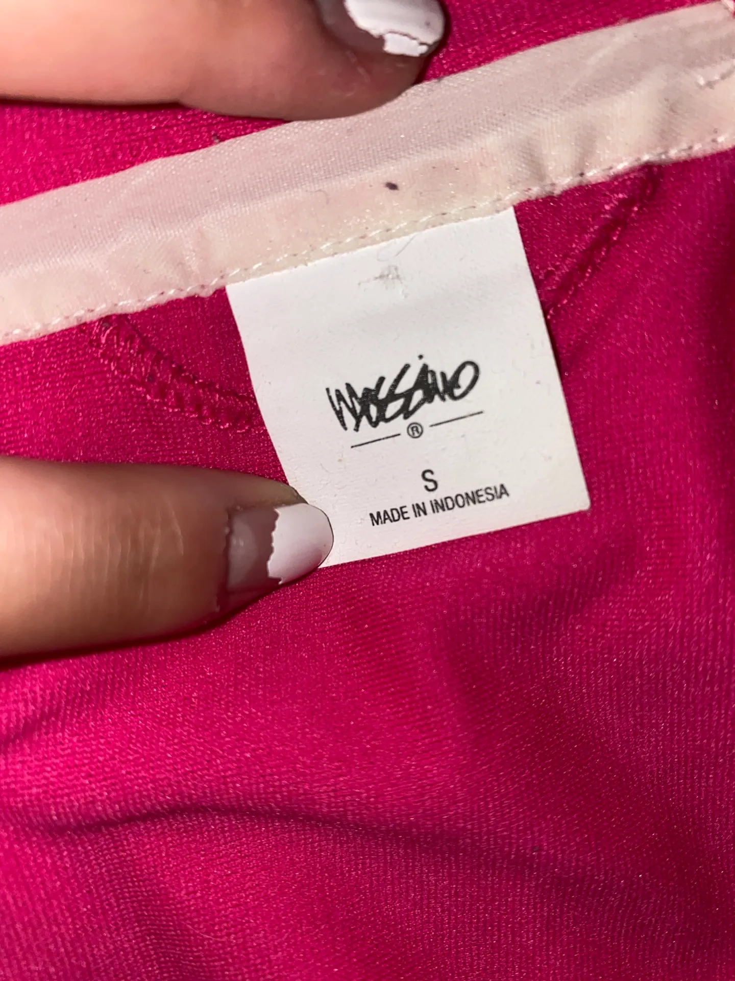 Hot Pink Knot Strapless Bikini Top - Image 3