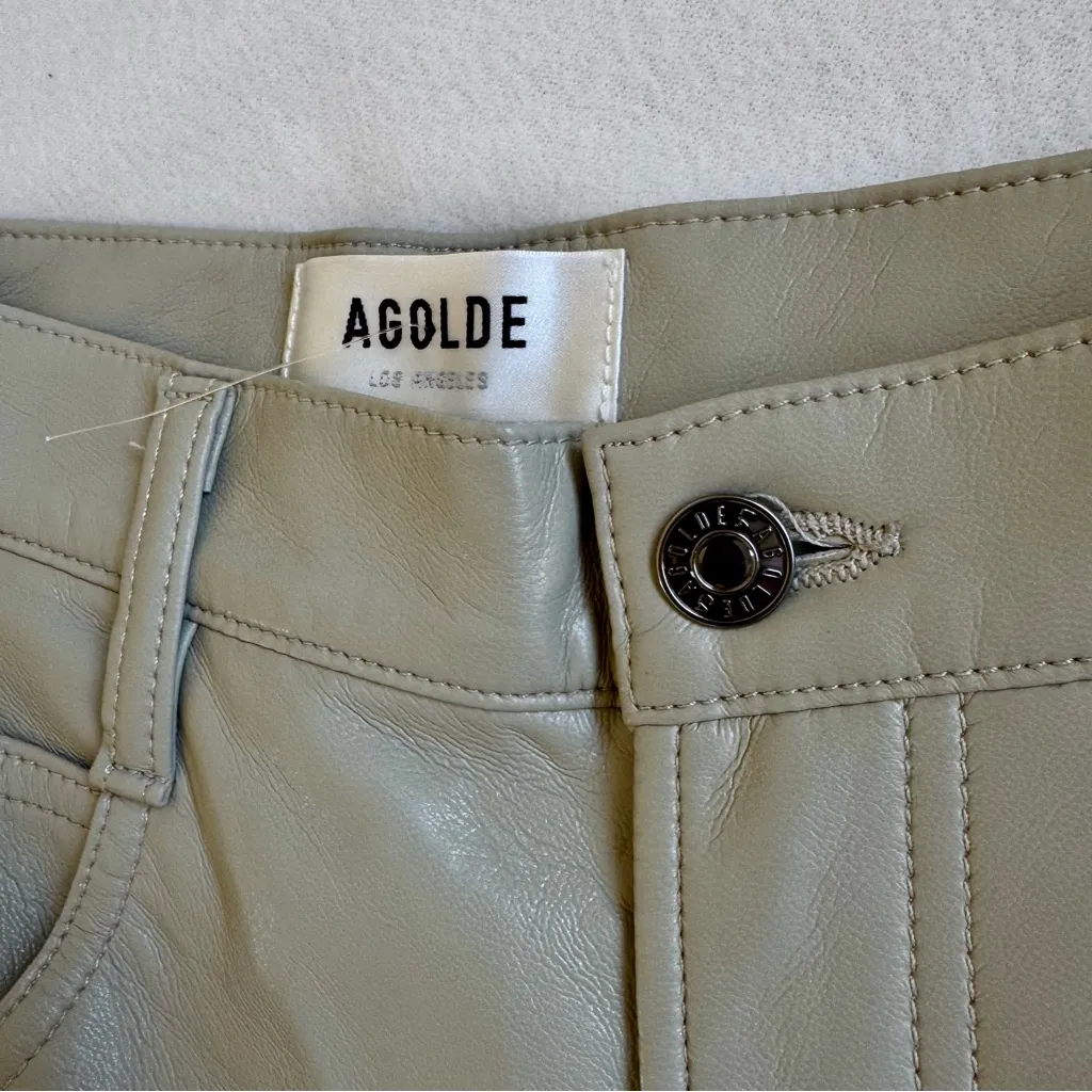 AGOLDE Leather Minka Cargo in Toast - Image 7