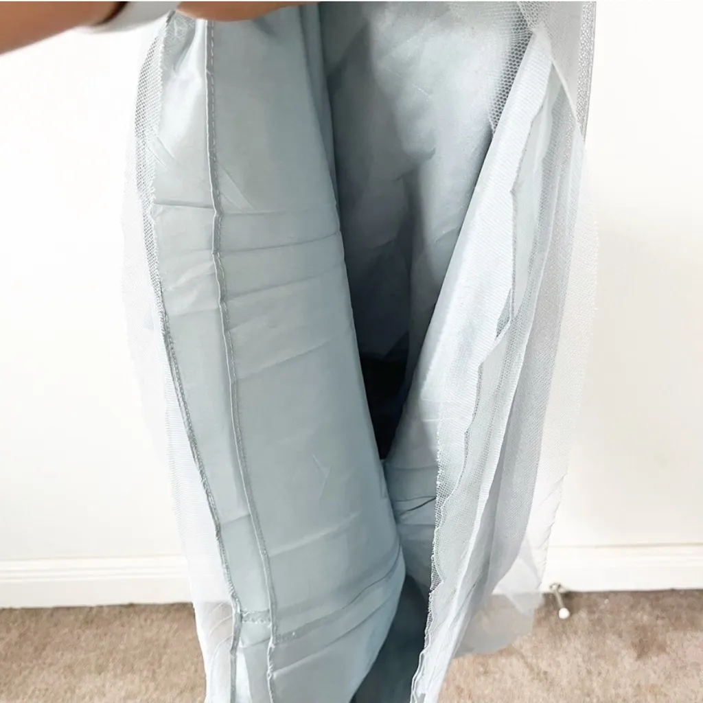 Adrianna Papell Strapless Tulle Convertible Gown in Slate Blue - Image 5