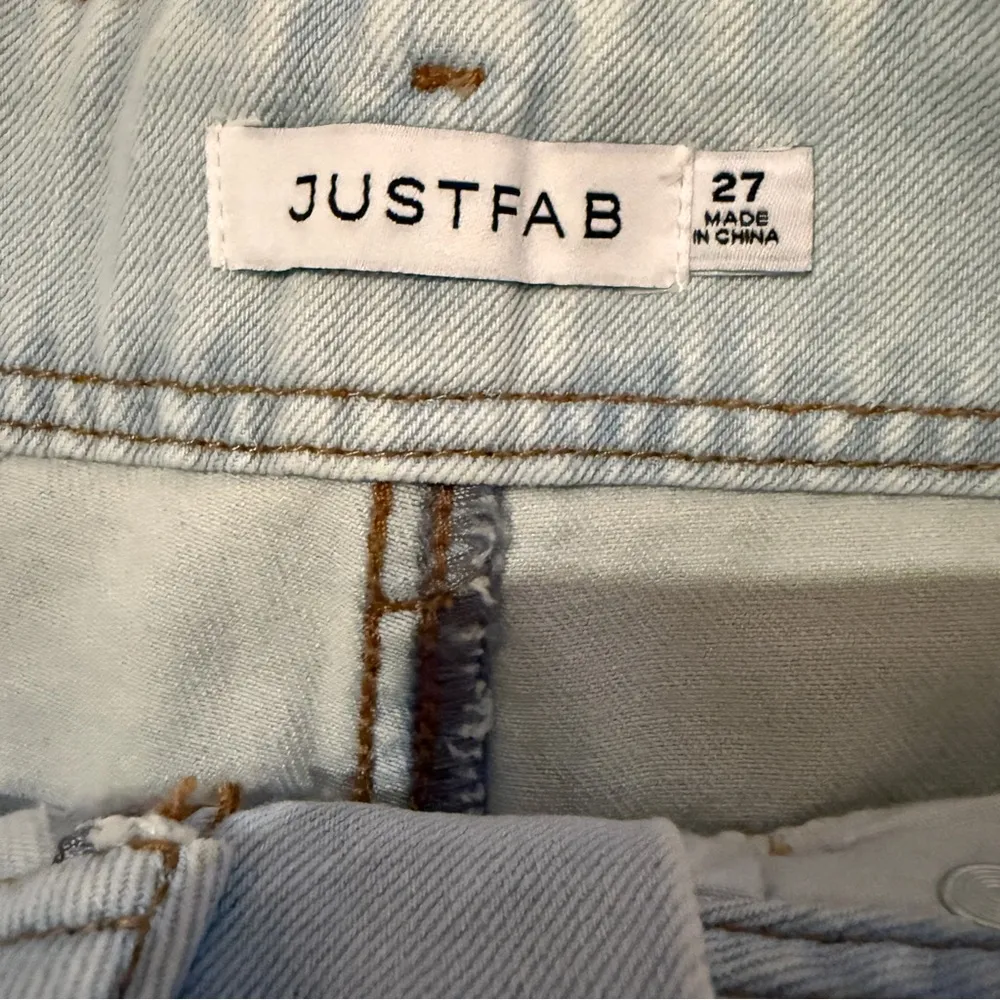 JustFab Light‎ Wash High Rise Wide Leg Jeans Sz 27 NEW - Image 6