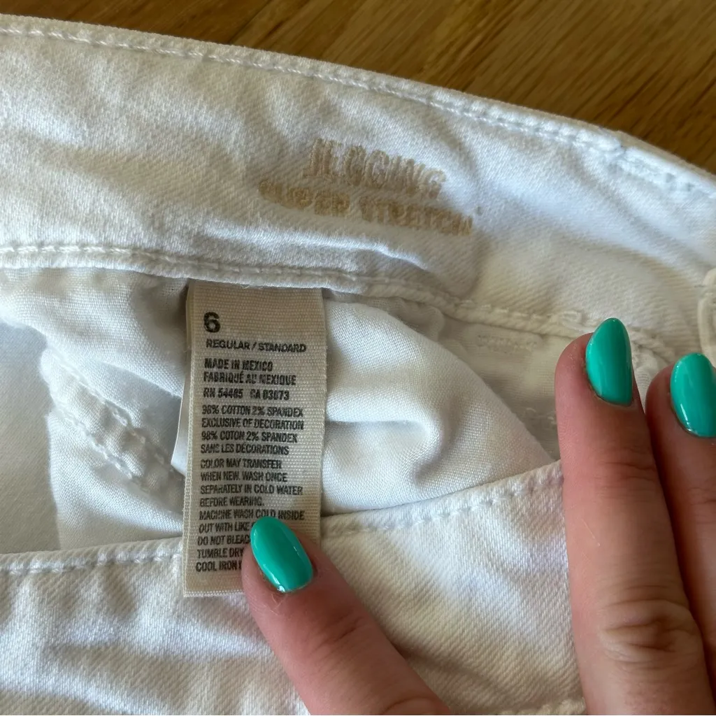 American Eagle Super Stretch White Jegging Size 6 Regular - Image 5