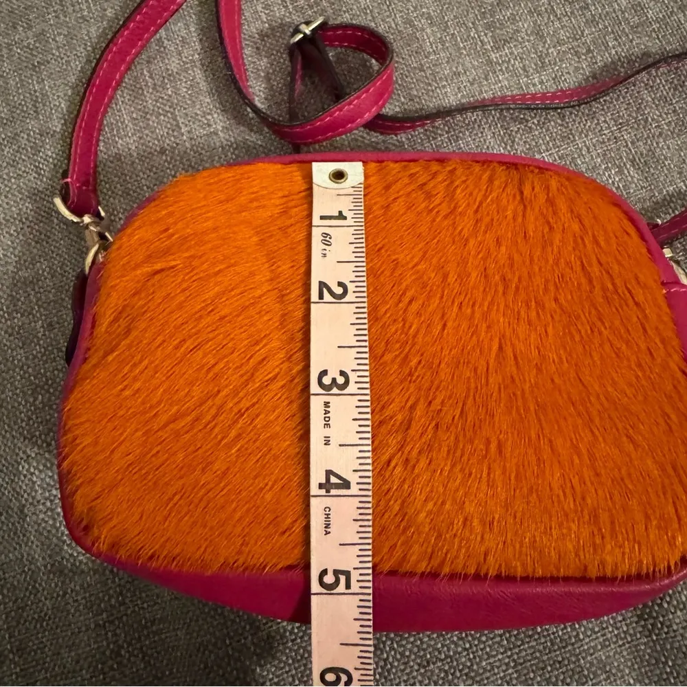 LAURA DI MAGGIO Orange and Pink Crossbody Bag Made in Italy - Image 7