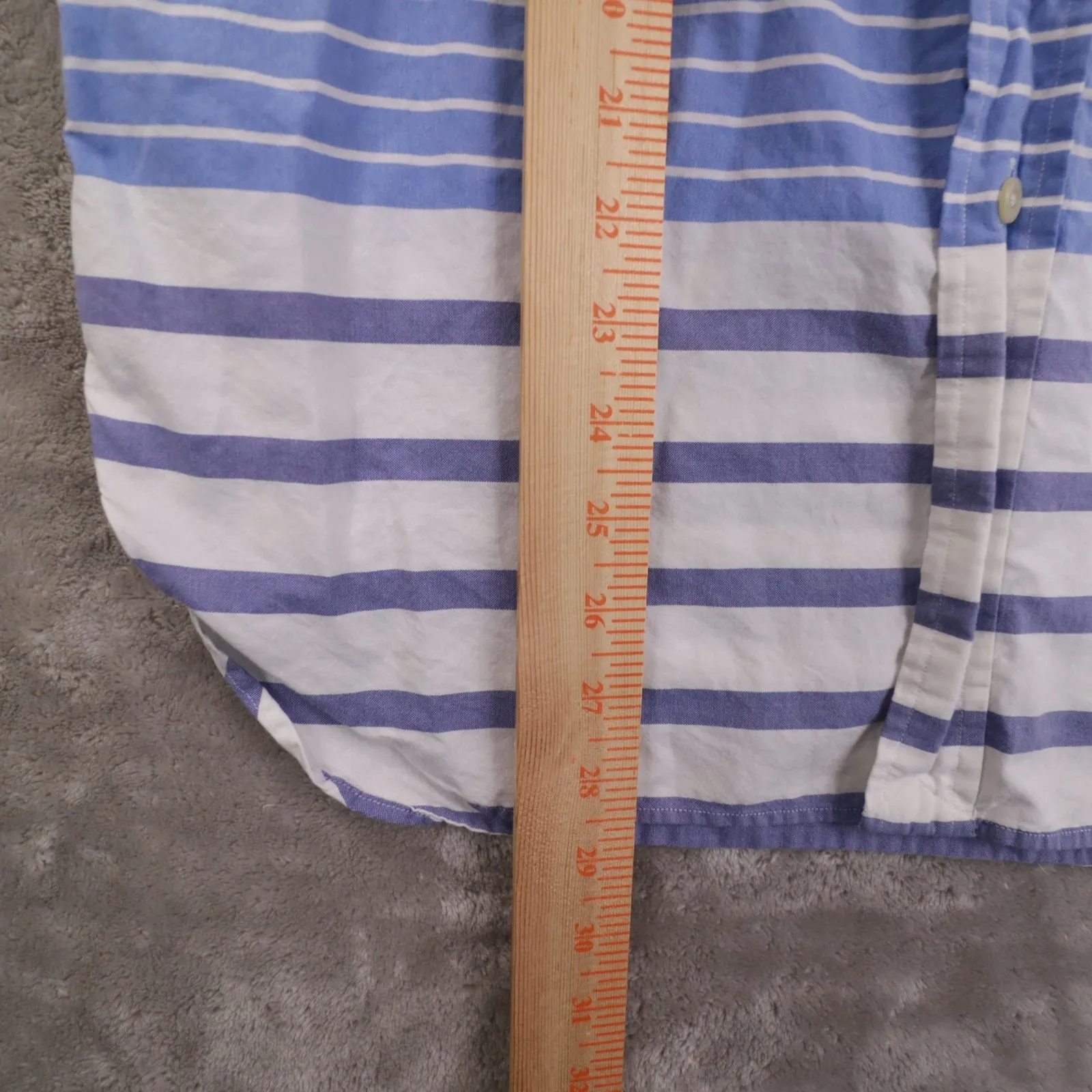 Ralph Lauren Blue Striped Long Sleeve Tunic Button Up Shirt Women's Small Preppy - Image 5