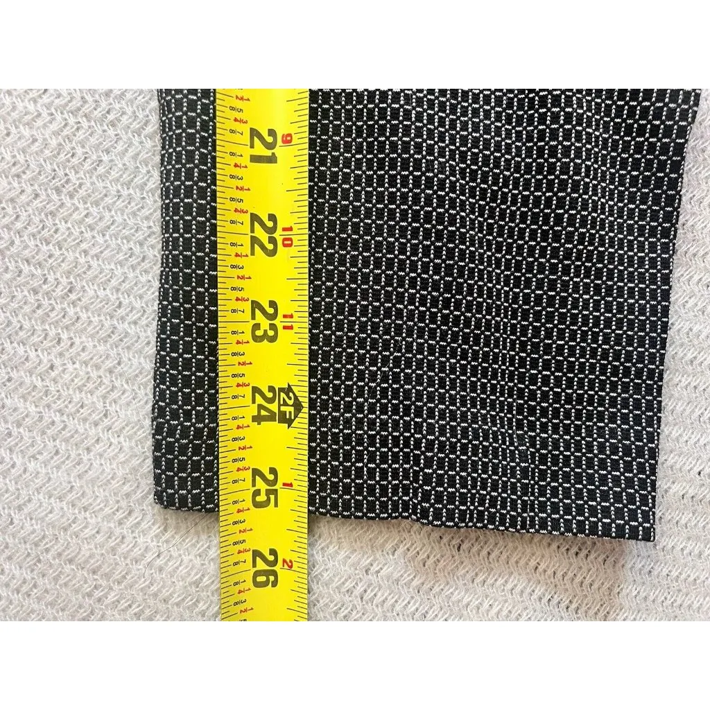 Willi Smith‎ Black Print Women's Pants 12 Cotton Blend Zip Waist Straight Leg - Image 9